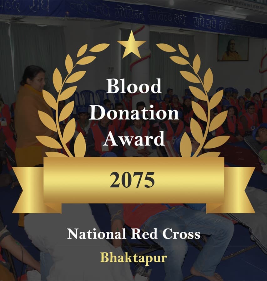 Blood Donation Award 2075, National Red Cross Bhaktapur