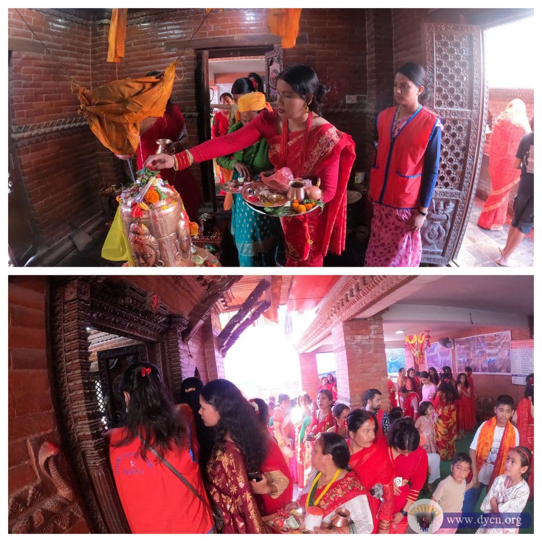 volunteering at Sangameshor Mahadev Mandir Bhaktapur 2080